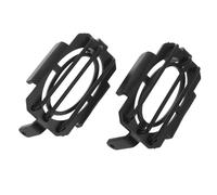 Didiseaon 1 Paire de Grille de Protection Noire en Métal pour Phare Antibrouillard de Moto Cache Phare Rond Solide, Protection Renforcée Débris et Intempéries, Kit D’installation Simple