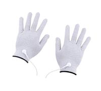 Didiseaon 1 Paire d'électrothérapie massage main électrode de massage pratiques de massage portables massages accessoire de main outil de massage fibre d'argent blanche