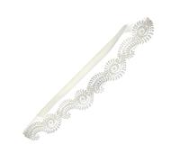 Didiseaon 1 Pc Bandeau casque de fleur accessoires de cheveux en strass bande de cheveux en dentelle Diadèmes bijoux rituals rituels fournitures de mariage casque vintage en tissu blanche