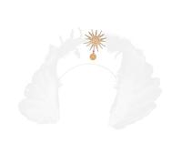 Didiseaon 1 Pc Bandeau Halo de Notre-Dame Mariage accessoires pour cheveux couvre-chef de fête hair charms hair toppers -tête en métal Décor de cheveux décoratif métal commun blanche