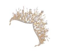 Didiseaon 1 Pc couronne d'enfants bijoux fantaisie pour bandeaux en strass pour femmes bandeau unique baroque hair charms hair toppers couronne de noce fourniture de cheveux alliage Golden