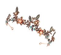 Didiseaon 1 Pc Couronne forestière de style coréen bijoux rétro fleur Diadèmes hairpin barrette gala accessoire cheveux mariée Accessoire photo ornement de cheveux de mariage alliage Golden