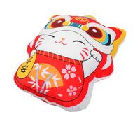 Didiseaon 1 Pc Oreiller Poupées pour Enfants Chinois Coussins Coussin De Lion Figurine Cadeau De Nouvel an 2022 Ornement Chinois De 2022 Ans Chat Coussins Statue Peluche Remplissage