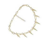 Didiseaon 1 pièce Collier Femme Élégant Or Plaqué avec Pendentif Original Chaîne de Cou Chic pour Toutes Occasions Accessoire
