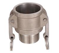 Didiseaon 1 pièce Raccord Cam et Groove Acier Inoxydable Adaptateur de Tuyau Pouce B Type pour Systèmes de Flux Industriels et Commerciaux