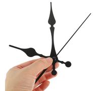 Didiseaon 10 Aiguilles d'Horloge en Plastique Noir Kit de Remplacement Silencieux pour Horloges Murales Ensemble de 10 Pièces Adaptées à la Réparation et Personnalisation d'Horloges