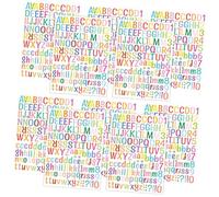 Didiseaon 10 feuilles Autocollants Alphabet et Numéros Colorés Autoadhésifs Étanches Lettres Stickers pour Porte Boîte Aux Lettres Décoration DIY
