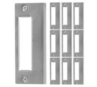 Didiseaon 10 gâches de verrouillage en acier inoxydable, 4,3 x 7,3 pouces | Plaque de renfort de gâche avec vis pour verrou de porte intérieure/extérieure, fixation du cadre et du montant de porte