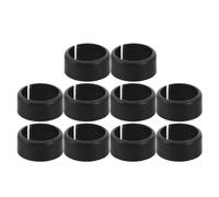 Didiseaon 10 Pièces Bague D'amortissement pour Pied de Micro et Trépied, en Plastique Noir, Structure Fendue Bruit Mécanique et Remplacement Facile