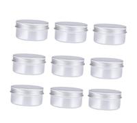 Didiseaon 10 pièces Boîtes Rondes Aluminium Boîtes de Rangement Sécurisées pour Pâte Poudre et Pilules Solides Contenants Légers et Durables pour Médicaments et Cosmétiques Format