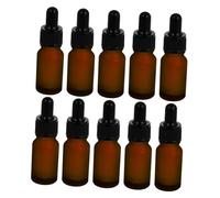 Didiseaon 10 Pièces bouteille d'huile essentielle de gommage verser bouteilles format voyage trousse flacon voyage flacon de voyage verre porte huile essentielle accessoires de voyage Brown
