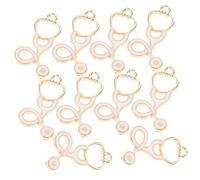Didiseaon 10 pièces Breloques Stéthoscope pour Bijoux DIY Pendentifs Décoratifs pour Bracelets et Colliers Accessoires pour Infirmières et Médecins