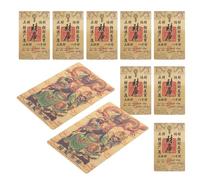 Didiseaon 10 Pièces Carte du Dieu Richesse, Amulette Feng Shui Chinoise | Gravure Détaillée, Usage Maison ou Bureau, Ornement Portable, Résistant à Décoloration L’usure