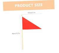Didiseaon 10 pièces Drapeaux de Marquage Pelouse Rouge avec Piquets en Bois Drapeaux de Signalisation pour Jardin Construction Enquête et Marquage Extérieur