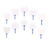 Didiseaon 10 Pièces Fan de griffonnages pour Enfants Mignon Fans de Peinture pour Enfants dessinéo Ventilateur Plat Ventilateur à Main Peinture Bricolage Fan de Graffiti Peinture Bricolage