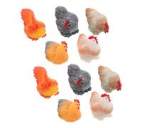 Didiseaon 10 Pièces Figurine de Coq Miniature en Résine Décorative | Finition Lisse Rustique, Décoration Facile D'entretien, pour Garçon Fille et Paysages de Ferme