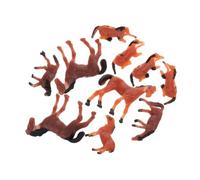 Didiseaon 10 Pièces Figurines de Chevaux Miniatures de Plastique Coloré Décoration de Bureau Éducatif Modèle Animal Accessoire de Collection pour Décorer et Jouer