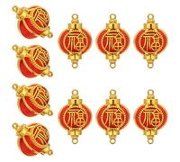 Didiseaon 10 Pièces Lanternes pour Fête du Printemps Décorations Petites Lanternes Symbole Fu Fête Printemps Amulette Suspendues Décoration Murale Symbole Fu Amulette Feng Shui Pendentif