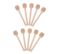 Didiseaon 10 pièces Lot de Bâtonnets de Miel Bois Agitateur Compact pour Pot de Miel Cuillère Bois pour Mélange et Distribution Usage Quotidien et Cadeau Mariage Réutilisable