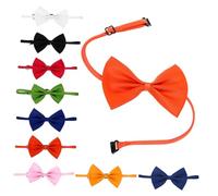 Didiseaon 10 Pièces Lot de Colliers pour Chaton et Chiot avec Nœuds Réglables Accessoires Colorés Variés pour Décoration Élégante des Animaux de Compagnie