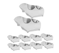 Didiseaon 10 Pièces Lot de Coupelles Acier Inoxydable pour Huîtres et Fruits de Mer Chaleur à Sauce pour Soja et Condiments Plateau de Service Polyvalent pour Barbecue et Apéritifs