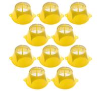 Didiseaon 10 pièces Lot de Filtres Entonnoir Maille Métallique Fine pour Peinture Crépines Peinture Jaunes Petites Filtrage des Impuretés Léger et Portable Adapté à Industrie et Travaux