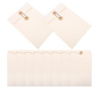 Didiseaon 10 pièces Lot de Pochettes de Rangement Documents avec Cordon Grandes Pochettes Multifonctions pour Dossiers Épaisses et Pratiques pour Papiers Organisateur de Fichiers Polyvalent