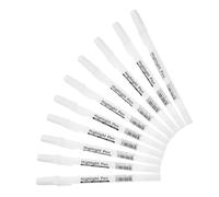 Didiseaon 10 pièces Lot de Stylos Marqueurs Blancs pour Dessin et Marquage Effet Brillant pour Papier Noir et Foncé pour Étudiants et Artistes Fournit une Lisse Couleur Couleur Aléatoire