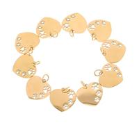 Didiseaon 10 pièces Médaille Chien Personnalisée Forme de Cœur Creux Étiquettes Vierges pour Nom de Chien et Gravure DIY Accessoires Chic pour Chiots