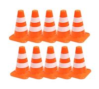 Didiseaon 10 pièces Mini Cônes de Circulation Accessoires de Décor pour Enseignement Jouets de Simulation pour Micro Paysage