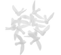 Didiseaon 10 Pièces Modèle Petit Pigeon Blanc Statue De Colombe De La Paix Figure De Colombes en Porcelaine Décor De Noël Statue D'oiseau De Jardin 3D Blanche Résine Poupée