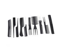 Didiseaon 10 Pièces peignes de coupe de cheveux hair charms hair toppers peigne de coiffeur brosse à poils doux Peigne de coiffure peigne de coupe de cheveux peignes antistatiques Black