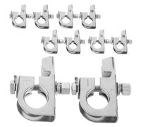 Didiseaon 10 pièces Pince de Borne Batterie Voiture et Camion Connecteur Rapide à Libération Résistant et Anti-étincelles Installation Facile pour Raccordement Batterie Positive et Négative