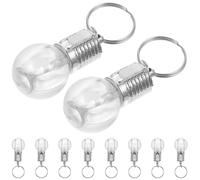 Didiseaon 10 Pièces Porte-clés Ampoule LED Mini Multicolore Portable en Acrylique