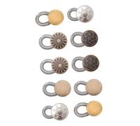Didiseaon 10 pièces Rallonge de Bouton Rétractable pour Pantalons pour Ajustement Jeans Accessoires Pratiques de Couture Extenseurs de Ajustables