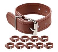 Didiseaon 10 pièces Sangles Panier Vélo pour Garçon Fille Attaches Robustes PU Accessoires Vélo Fille Sangles Colorées Détachables pour Fixation Panier Marron