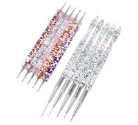 Didiseaon 10 Pièces Set de Outils Nail Art Double-extrémité pour Sculpture et Pointillage Pinceaux Créatifs pour Dessin Textures et Fleurs Adaptés Aux Techniques de Manucure Professionnelle