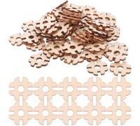 Didiseaon 100 Pièces Boutons en Bois à Pompon, Boutons Amovibles à Pompons Creux, Beige, pour Bonnet Tricoté et Confection de Chapeaux, Accessoires de Tricot et Couture, B