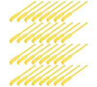 Didiseaon 100 pièces Bracelets Identification Jetables PVC pour Hôpital Bracelets Résistants à Eau Couleur Jaune Confortables et Faciles à Gérer pour Adultes et Garçon Fille