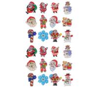Didiseaon 100 Pièces Matériau Mixte Broche Lumineuse de Noël Père Noël | Décoration Festive Créative, pour Paquet et Événements Scolaires, Effet Lumineux, Lot pour Fêtes Plusieurs styles