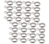 Didiseaon 100 pièces Perles Bail Tube Acier Inoxydable pour Fabrication Bijoux DIY Connecteurs Espacement pour Collier Bracelet Artisanat Rondelle Légère et Compacte Accessoires de Création