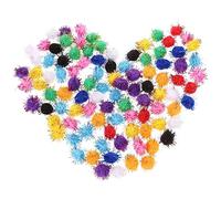 Didiseaon 100 pièces Pompons Fluffy pour Bricolage Créatif Décorations Couleurs Mix pour Jeux et Fournitures de Chat