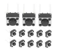 Didiseaon 100pièces Bouton Poussoir Momentané Plastique Interrupteur Tactile pour Circuit Imprimé Bouton-Poussoir Tactile Léger