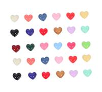 Didiseaon 100pièces Breloques Cœur Résine à Dos Plat Pour Bricolage Scrapbooking Et Accessoires Pour Cheveux Mini Décorations Colorées Pour Loisirs Créatifs