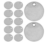 Didiseaon 100pièces Étiquettes Rondes Vierges Acier Inoxydable à Estamper pour Gravure de Bracelets et Colliers de Médailles Animaux