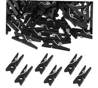 Didiseaon 100pièces Mini Clips Naturels Colorés Pince Photo Utilitaire pour Décoration Et Organisation Noir