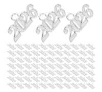 Didiseaon 100pièces Pendentifs de Nouvel An Breloques pour Chapeau de Remise de Diplôme Décoration de Pompon pour Chapeau Pendentifs Numérotés