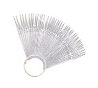 Didiseaon 100pièces Plaques De Couleur Transparent Pour Pratique Ongles Supports De Manucure Éventail Pour Nail Art Et Exposition Des