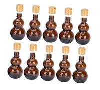 Didiseaon 10pièces Bouteille Verre Forme Gourde Distributeur Lotion Bouteille Whisky Portable Lot