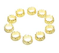 Didiseaon 10pièces Breloques Mini Couronnes pour DIY Bijoux Pendentifs Collier et Porte-clés Matériel de Création Léger et Résistant